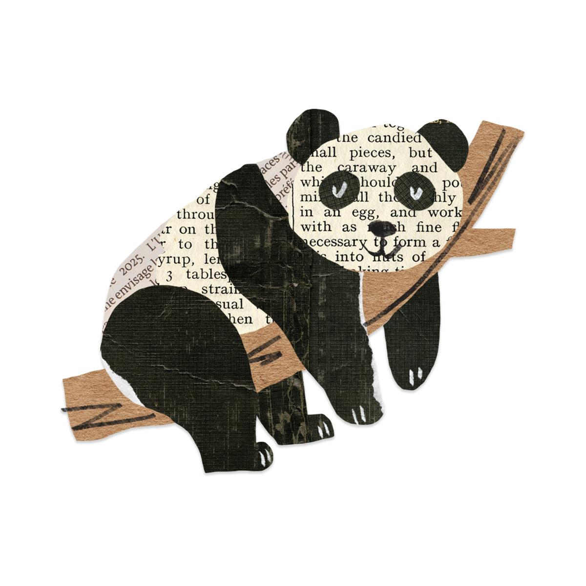 a paper cutout of a panda