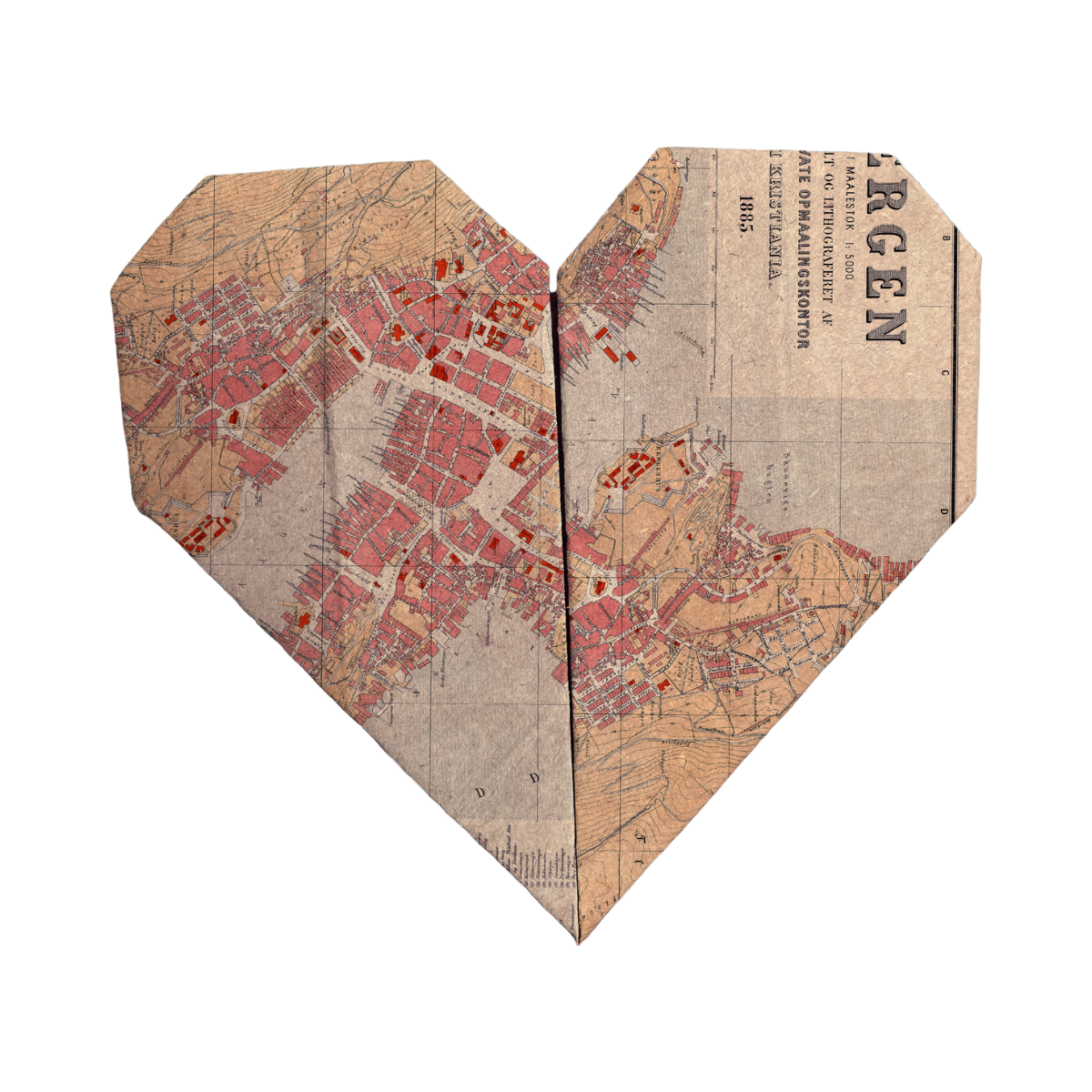 a paper cutout of a heart